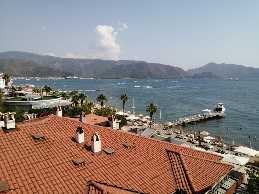 Marmaris sitelerde satılık daire deniz manzaralı 4+1